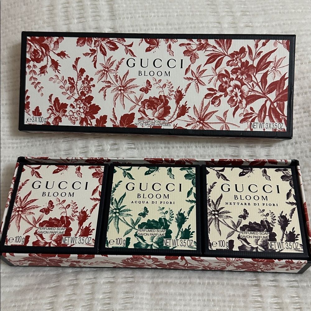 NIB GUCCI BLOOM PERFUME SOAP GIFT SET